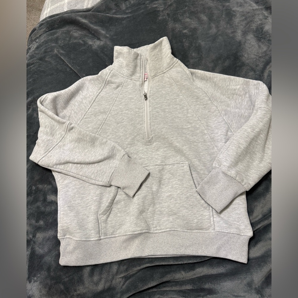 Gray Quarter-Zip Sweatshirt